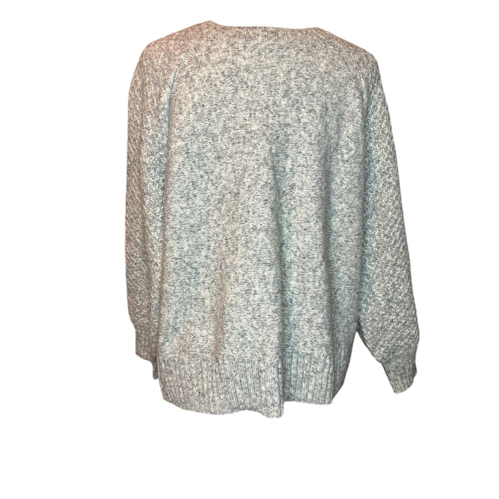 J Crew melange sweater with contrast stitch raglan sleeve